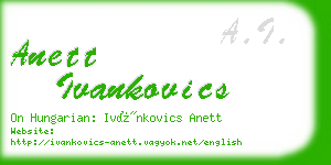 anett ivankovics business card